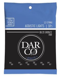 Darco D500 Saiten für Akustikgitarre 12-saitig 80/20 Bronze .010