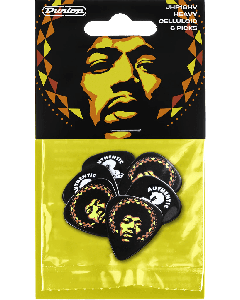 Dunlop Jimi Hendrix Aura Heavy Pick 6 Stück