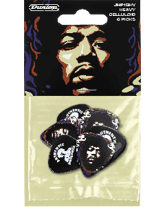 Dunlop Jimi Hendrix Star Heavy Pick 6 Stück