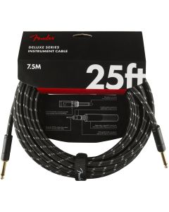 Fender Deluxe Instrumentenkabel 7,5m schwarzer Tweed