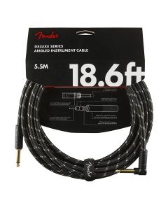 Fender Deluxe Series Instrumentenkabel abgewinkelt 5,5m Tweed schwarz