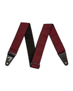 Fender Gitarrengurt Hahnentritt rot