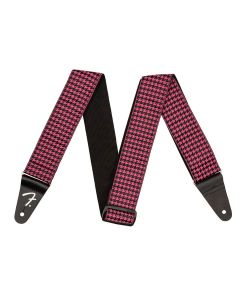 Fender Gitarrengurt Hahnentritt rosa