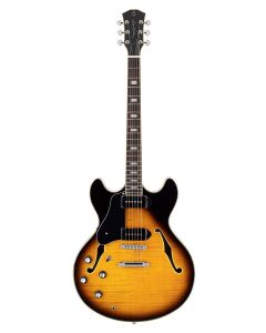 Sire H7VL/VS linkshandige elektrische gitaar archtop met p90s vintage sunburst