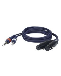 DAP FL43150 2x XLR-Buchse - 2x Klinke 6,3 mm Kabel 1,5 m