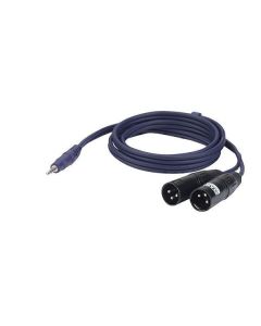 DAP FL46150 Stereo 3,5 mm Klinke - 2x XLR-Stecker Kabel 1,5 m