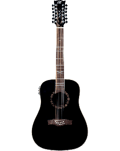 EKO NXT D100CWE-BLK12 Dreadnought Cutaway Elektrisch 12-snarige western gitaar