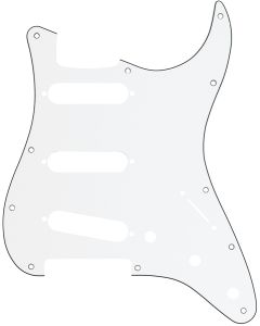 Fender Stratocaster SSS Schlagbrett 11 Loch 3-lagig Weiß