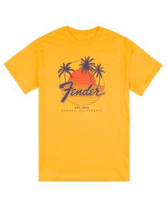Fender T-Shirt Palm Sunshine Marigold S