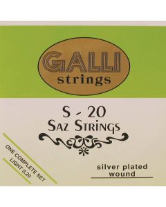 Galli S-020 Saz-Saiten versilbert .008