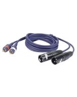 DAP FL263 2x XLR Stecker - 2x RCA Kabel 3m