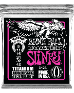 Ernie Ball 3123 Coated Super Slinky Titanium E-Gitarrensaiten