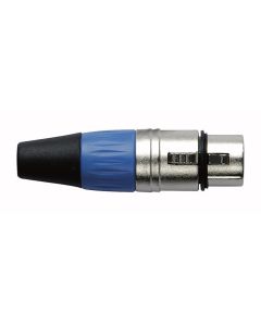 DAP XLR Stecker 3P Buchse Nickelblau