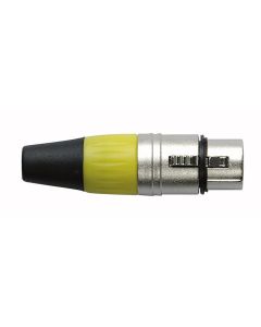 DAP XLR Stecker 3P female nickel gelb