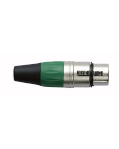 DAP XLR Stecker 3P Buchse Nickelgrün