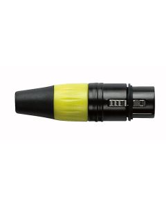 DAP XLR Stecker 3P weiblich schwarz gelb