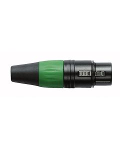 DAP XLR Stecker 3P weiblich schwarz grün
