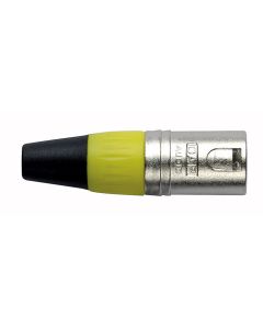 DAP XLR Stecker 3P male nickel gelb