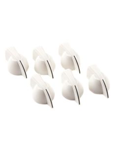 Fender Chicken Head Verstärkerknöpfe weiß (6 Stück)