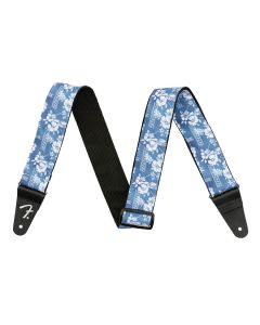Fender Hawaiian 2inch Gitarrengurt Blue Floral