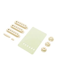 Fender Stratocaster Zubehör-Kit im Alter von Weiß