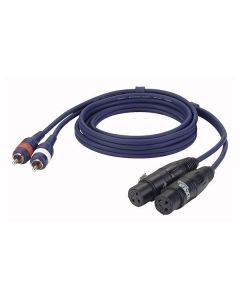 DAP FL253 2x XLR Buchse - 2x Cinch Kabel 3m