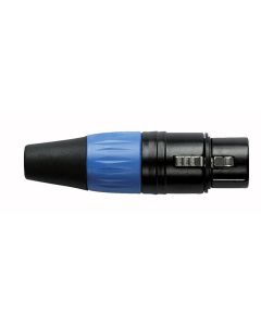 DAP XLR Stecker 3P weiblich schwarz blau