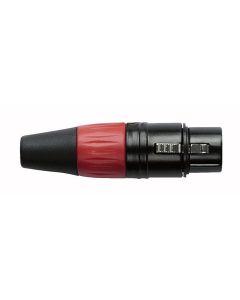 DAP XLR Stecker 3P weiblich schwarz rot