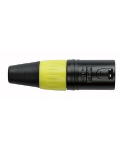 DAP XLR Stecker 3P männlich schwarz gelb