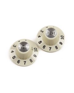 Fender American Vintage 1965 Jazzmaster Witch Hat Knöpfe vintage weiß (2 Stück)