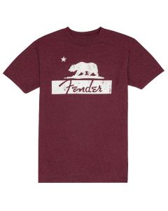 Fender T-Shirt Burgunder Bär L