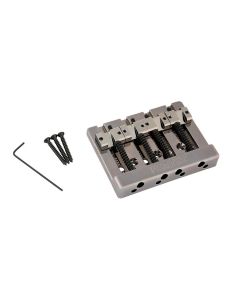 Fender Himass string-through 4-string bass brug Brass zwart chrome