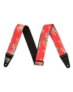 Fender Hawaiian 2inch Gitarrengurt Red Floral