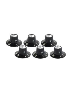 Fender Amplifier Buttons Schwarz (6 Stück)