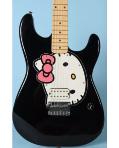 Black Hello Kitty Fender Squire Electric Guitar