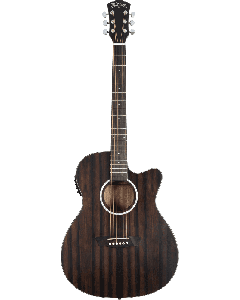 Washburn Deep Forest Ebony ACE Auditorium Elektroakustische Gitarre mit Cutaway