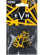 Dunlop Max-Grip EVH schwarz-gelb 0,60 mm Plektrum 6 Stück