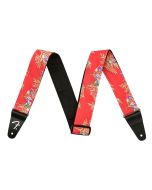 Fender Hawaiian 2inch Gitarrengurt Red Floral
