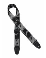 Fender 2" Gitarrengurt mit Monogramm Schwarz Hellgrau Dunkelgrau