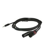 DAP FLX463 Stereo Miniklinke - 2x XLR-Stecker Kabel PRO 3m