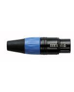 DAP XLR Stecker 3P weiblich schwarz blau
