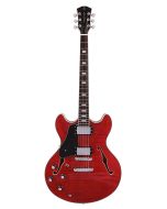 Sire H7L/STR elektrische archtop gitaar linkshandige see-through rood