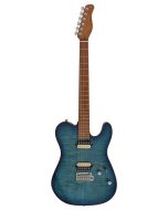 Sire T7FM/TBL elektrische gitaar t-style met gevlamde esdoorntop transparant blauw