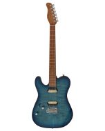 Sire T7FML/TBL linkshandige elektrische gitaar t-style gevlamde esdoorntop transparant blauw