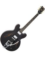 Vintage Semi-Acoustic Guitar incl Bigsby - Gloss Black
