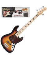 Vintage V495 Coaster 5 String Bass Guitar Pack - 3 Tone Sunburst