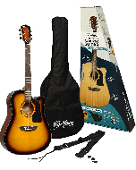 Washburn Apprentice D5CE Elektroakustische Westerngitarre Starterset Tabak Sunburst