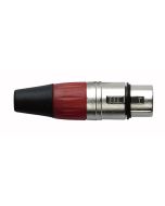 DAP XLR Stecker 3P female Nickelrot