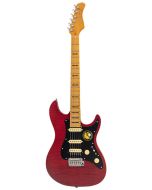 Sire S7+ FM/STR elektrische gitaar s-stijl see-through rood satin